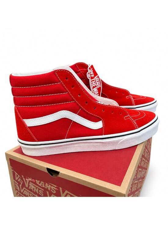 VANS Sk8-Hi Racing Red/True White VN0A4BV6JV6 Unisex Mens 9.5 Womens 11 High Top main image 7